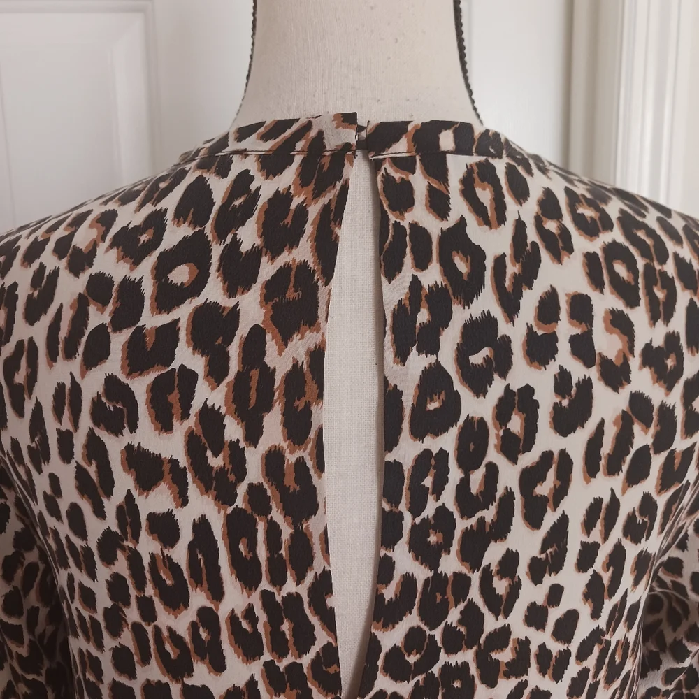 Equipment Aubrey Animal Print Silk Dress